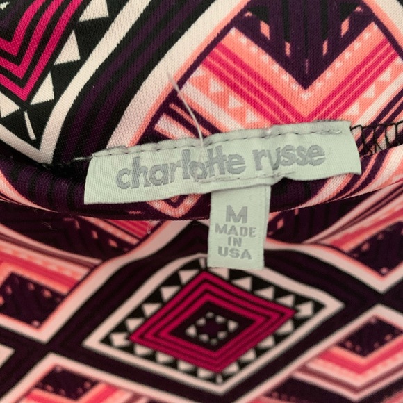 Charlotte Russe midi skirt, black and pink. Very vibrant. Only worn once! - Picture 2 of 2